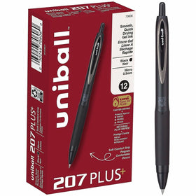 uni-ball uniball™ 207 Plus Retractable Gel Pens, 1 Dozen, UBC70606