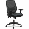 The HON HON Crio High-Back Task Chair, Supports Up to 250 lb, 18" to 22" Seat Height, Black, 1 / Carton, BSXVL581SB11T