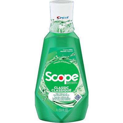 Crest Scope Classic Mouthwash, Green, 6 / Carton, PGC95662CT