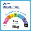 Brother P-touch BTAG-231 Black on White Label Tape, BRTBTAG231