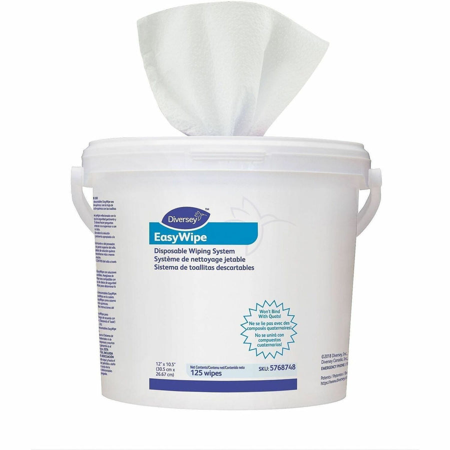 Diversey EasyWipe Disposable Wiping System, White, Pre-moistened, 6 / Carton, DVO5768748