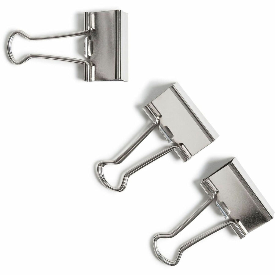 U Brands Binder Clip, Medium, Silver, Steel, 145, Non-magnetic, 72 / Pack, UBR3604U0624