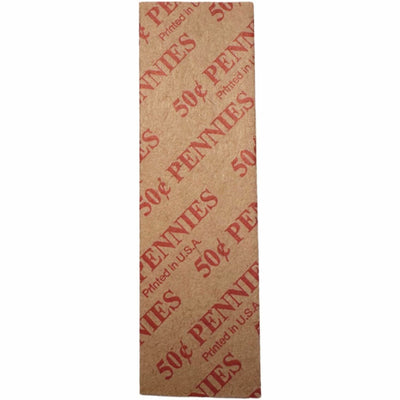 ControlTek Flat Tubular Coin Wrappers for Quarters, Red, 1000 / Box, CNK560042