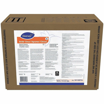 Diversey Stride Neutral Concentrated Cleaner, Orange, 1 Carton, DVO101109754