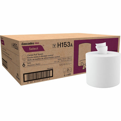 Cascades PRO Select Centerpull Hand Towels, White, 6 / Carton, CSDH153
