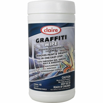 The Claire Claire Graffiti-Wipe, White, 40 / Each, CGCCL963