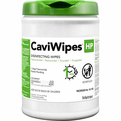 Metrex Research Caviwipes HP, White, 160 / Each, MRXACHP078100