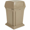Rubbermaid Commercial Ranger Waste Container, Beige, 45 gal, RCPFG917188BEIG