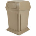 Rubbermaid Commercial Ranger Waste Container, Beige, 45 gal, RCPFG917188BEIG