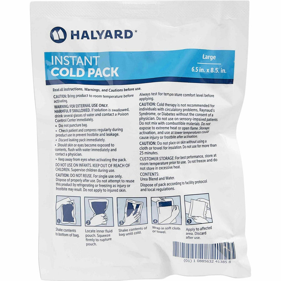 Halyard Instant Cold Pack, White, Portable, 24 / Carton, HLYKICP026786