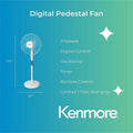 Equity Sales & Marketing Kenmore 12" Pedestal Fan, White, ESMKM60035WH