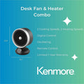 Equity Sales & Marketing Kenmore Fan & Heater Combo, Black, ESMKM60079BK