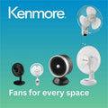 Equity Sales & Marketing Kenmore 6" Rechargeable Fan, Black, ESMKM60002BK