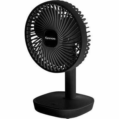 Equity Sales & Marketing Kenmore 6" Rechargeable Fan, Black, ESMKM60002BK