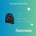 Equity Sales & Marketing Kenmore 20" Circular Fan, Black, ESMKM60049BK