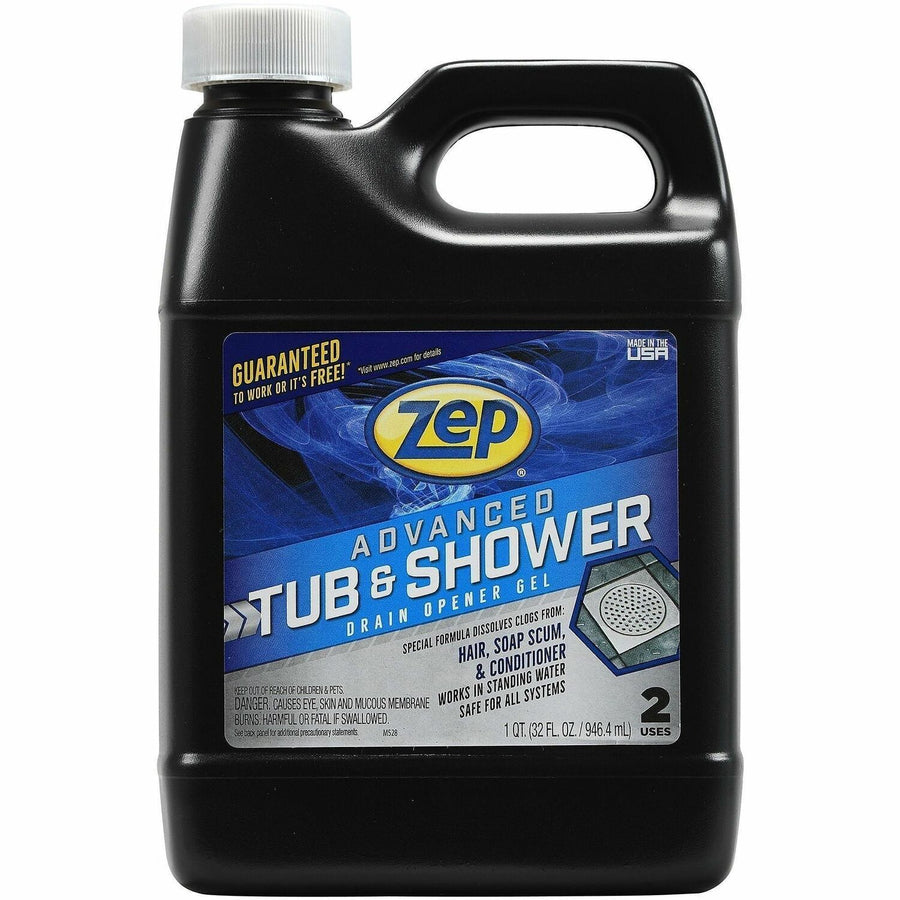 Zep Commercial Advanced Tub and Shower Drain Opener Gel, Yellow, ZPEU49210