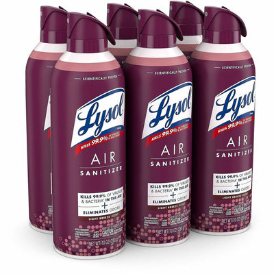 Reckitt Benckiser plc Lysol Linen Scent Air Sanitizer, Purple, 6 / Carton, RAC99394CT