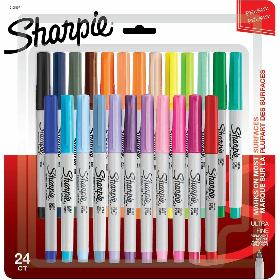 Sharpie Permanent Markers, Assorted, Non-toxic, 24 / Pack, SAN2105407