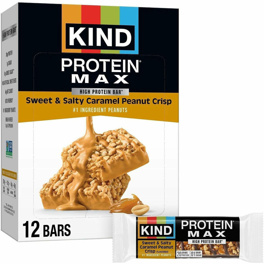 KIND Protein MAX Snack Bars, Individually Wrapped, 12 / Box, KND43475