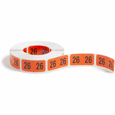 Smead ETYJ Color-Coded Year Labels, Orange, 1 Roll, SMD68326
