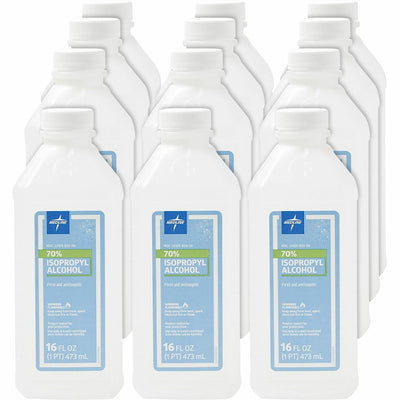 Medline Isopropyl Rubbing Alcohol, White, 12 / Carton, MIIMDS098003ZCT