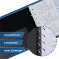 Davis Group of Premium 3-Up Business Checkbook Binder, Navy Blue, DGC3UPAM72