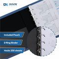 Davis Group of Premium 3-Up Business Checkbook Binder, Navy Blue, DGC3UPAM72