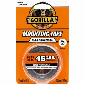 Gorilla Glue Max-Strength Mounting Tape, Black, GOR112962