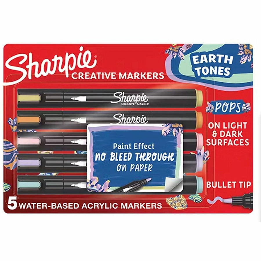Sharpie Creative Markers, Assorted, Bleed Resistant Ink, 5 / Pack, SAN2213328