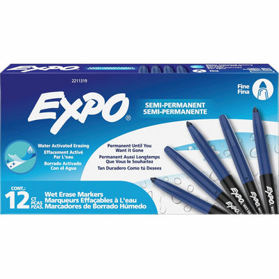 Newell Expo Wet Erase Markers, Fine Tip, 1 Dozen, SAN2211319