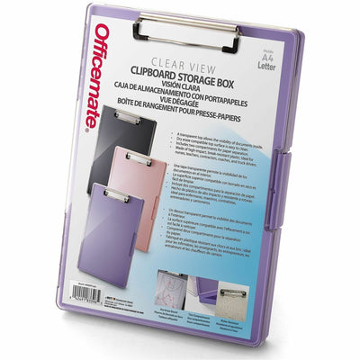 Officemate Clear View Storage Clipboard, Purple, OIC83396