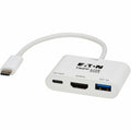 Eaton Tripp Lite series U444-06N-H4U-C3 HDMI/USB/USB-C Audio/Video Adapter, White, TRPU44406NH4UC3