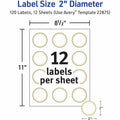 Avery Multipurpose Label, Gold, 120 / Pack, AVE22875