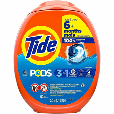 Procter & Gamble Tide Pods Laundry Detergent, Orange, 112 / Pack, PGC03243