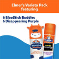 Elmer's BlooStick Buddies and Disappearing Purple Glue Sticks Combo Pack, Blue, 12 / Pack, EPI2213736