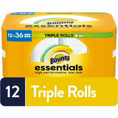 Procter & Gamble Bounty Essentials Paper Towels, Yellow, 12 / Carton, PGC16681