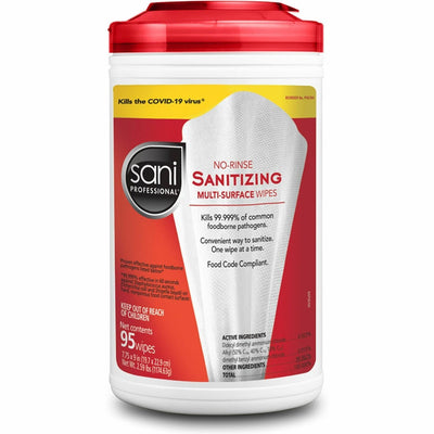 PDI Healthcare No-Rinse Sanitizing Multi-Surface Wipes, White, 6 / Carton, PDIP56784CT