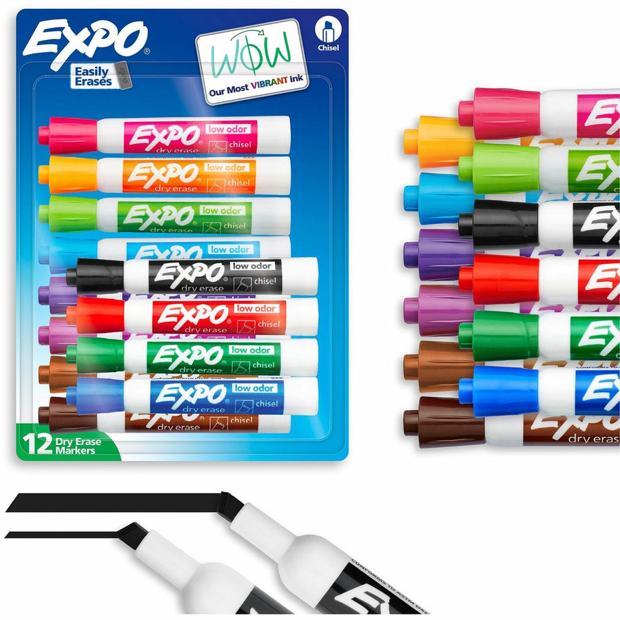 Expo Dry Erase Markers, Assorted, Non-porous, 12 / Set, SAN80699A