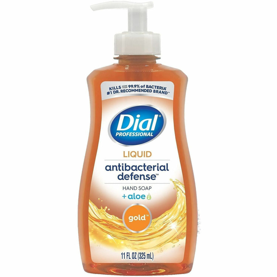 Dial Professional Antibacterial Defense Liquid Hand Soap, Gold, Sulfate-free, 12 / Carton, DIA35470CT