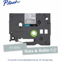 Brother Genuine P-touch TZeML35 WHT on GRY Label Tape, Premium Matte Laminated, 12mmX8m, Matte Gray, BRTTZEML35G