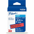 Brother Genuine P-touch TZe421 BK on RD Label Tape, Laminated, 9mmX8m, Red, BRTTZE421G