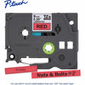 Brother Genuine P-touch TZe421 BK on RD Label Tape, Laminated, 9mmX8m, Red, BRTTZE421G