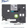 Brother Genuine P-touch TZe111 BK on CLR Label Tape, Laminated, 6mmX8m, Clear, BRTTZE111G