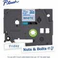 Brother Genuine P-touch TZe233 BL on WHT Label Tape, Laminated, 12mmX8m, White, BRTTZE233G