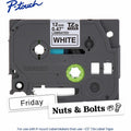 Brother Genuine P-touch TZe231 BK on WHT Label Tape, Laminated, 12mmX8m, White, BRTTZE231G