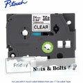 Brother Genuine P-touch TZe151 BK on CLR Label Tape, Laminated, 24mmX8m, Clear, BRTTZE151G