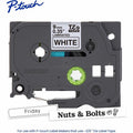 Brother Genuine P-touch TZe221 BK on WHT Label Tape, Laminated, 9mmX8m, White, BRTTZE221G
