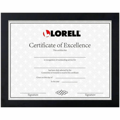 Lorell Certificate Frame, Black, LLR49418