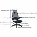 Lorell Lanser Mesh-Back Chair with Flip-Up Arms, Black, LLR63210