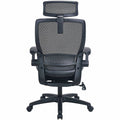 Lorell Lanser All-Mesh Chair with Flip-Up Arms, Black, LLR63211